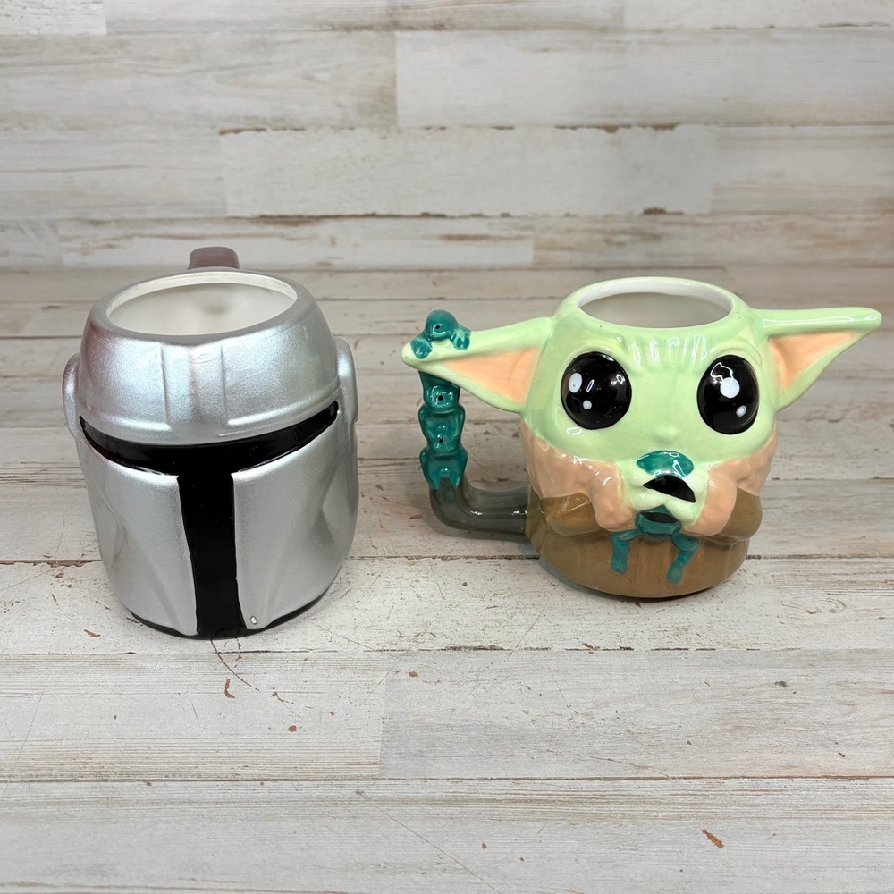STAR WARS Mandalorian & The Child Baby Yoda Coffee, Two Cups Mugs By Zak